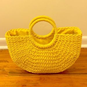 Forever 21 Yellow Straw Bag